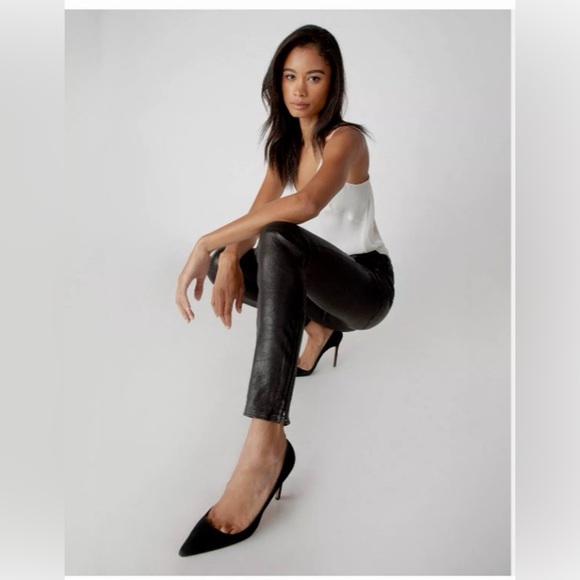 J BRAND Black 100% Lamb Leather Skinny Pants